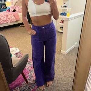 H&M purple corduroy pants size 8